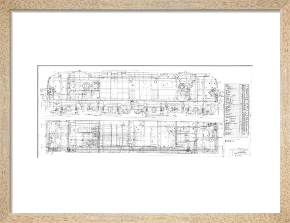 Pipe arrangement, plan and elevation for EM1 class electric locomotive for the Woodhead route. - Image 44