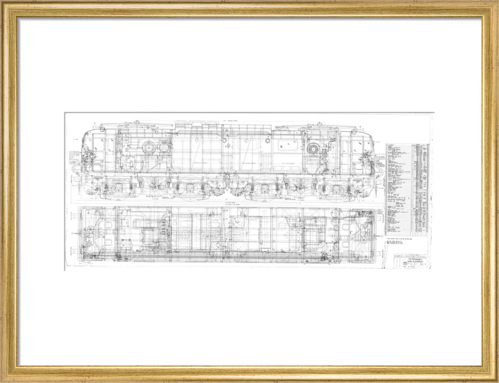 Pipe arrangement, plan and elevation for EM1 class electric locomotive for the Woodhead route. - Image 48
