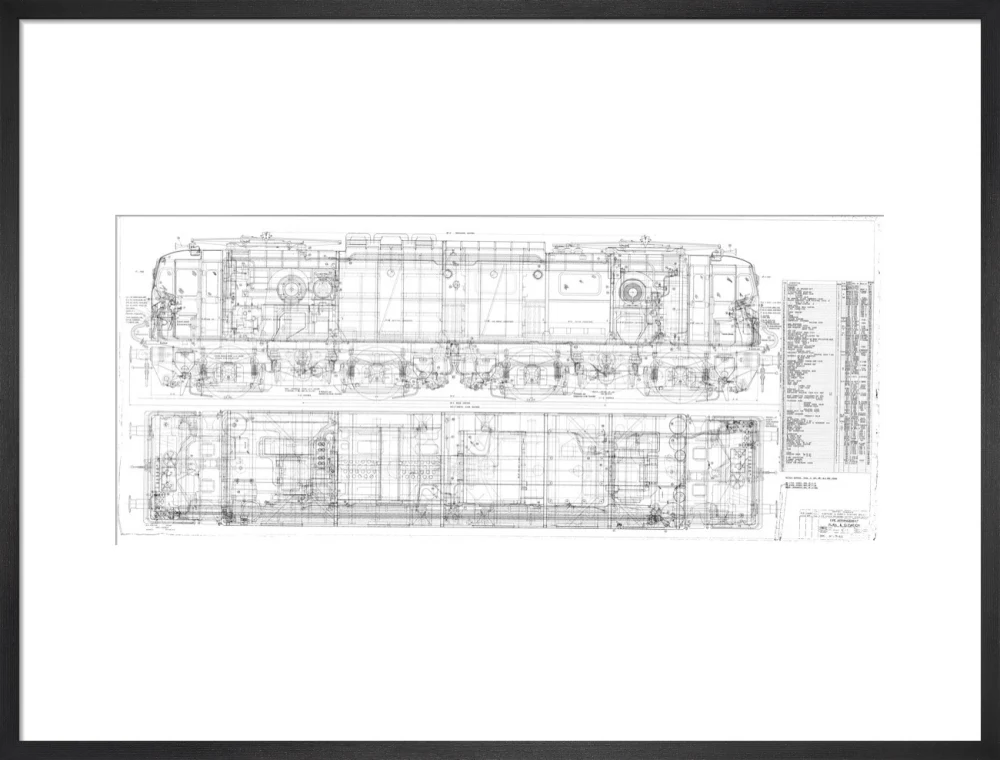 Pipe arrangement, plan and elevation for EM1 class electric locomotive for the Woodhead route. - Image 51