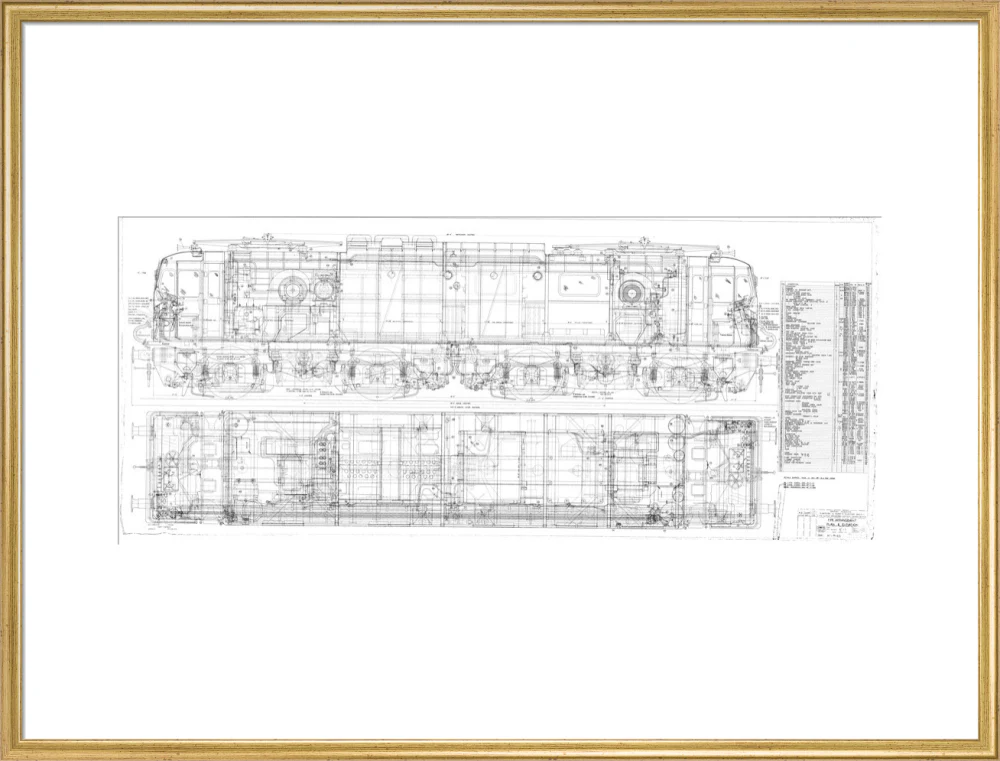 Pipe arrangement, plan and elevation for EM1 class electric locomotive for the Woodhead route. - Image 58