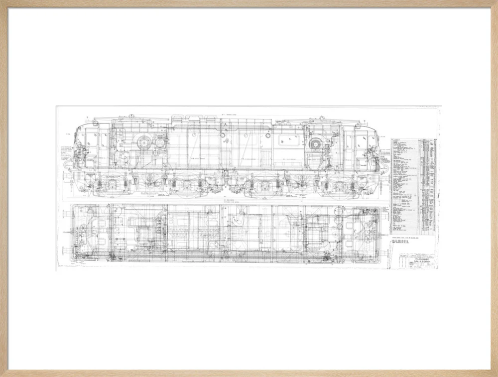 Pipe arrangement, plan and elevation for EM1 class electric locomotive for the Woodhead route. - Image 59