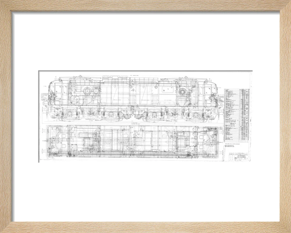 Pipe arrangement, plan and elevation for EM1 class electric locomotive for the Woodhead route. - Image 6