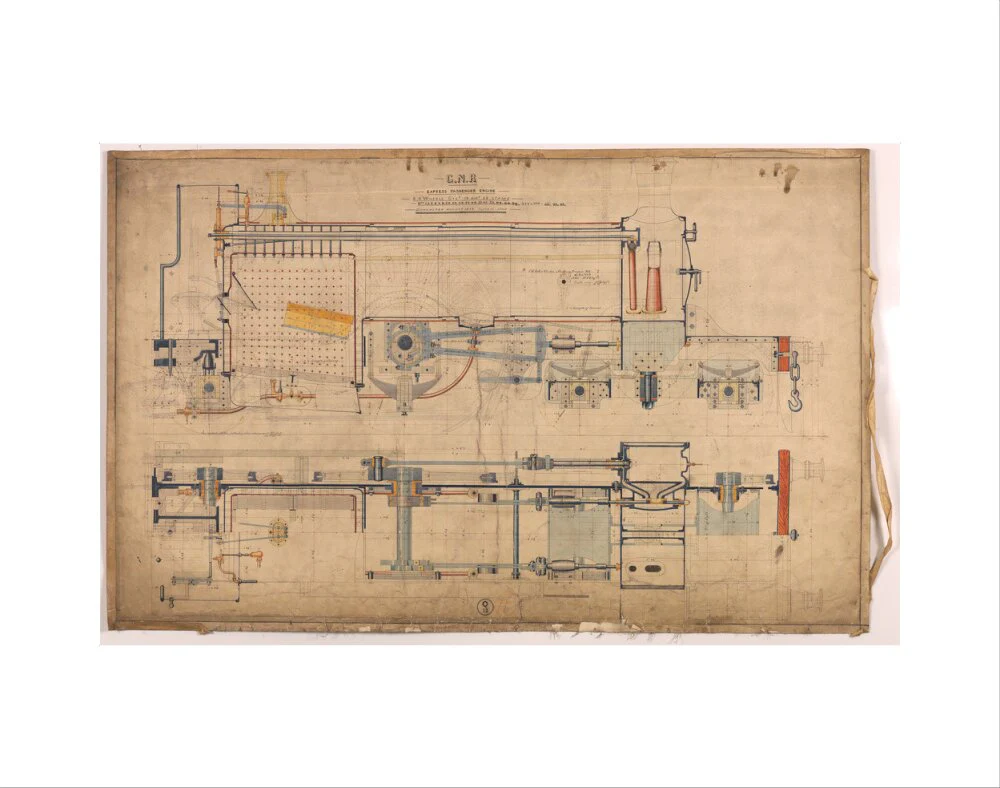 General arrangement of Stirling Single 4-2-2, 1874. - Image 2