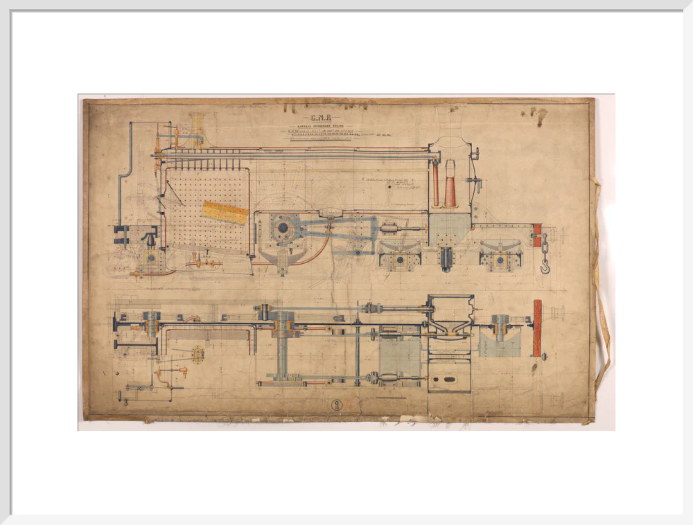 General arrangement of Stirling Single 4-2-2, 1874. - Image 24