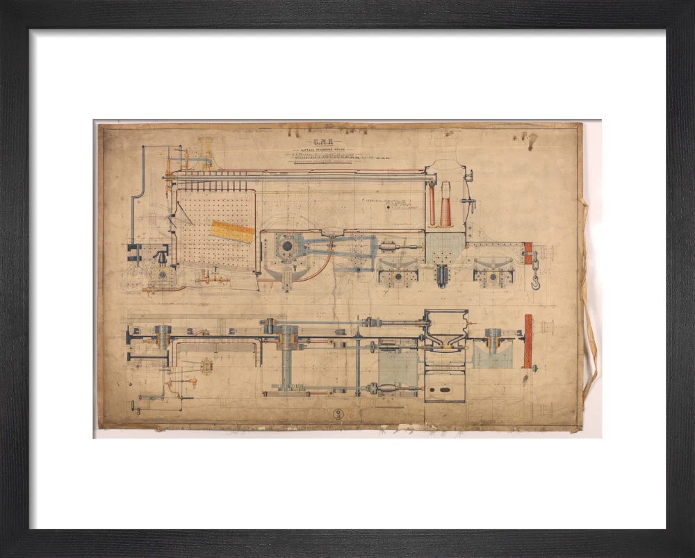 General arrangement of Stirling Single 4-2-2, 1874. - Image 3