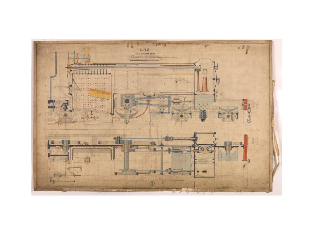 General arrangement of Stirling Single 4-2-2, 1874. - Image 40