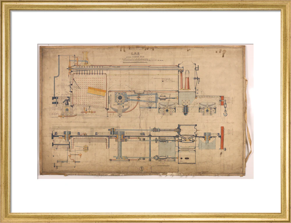 General arrangement of Stirling Single 4-2-2, 1874. - Image 48