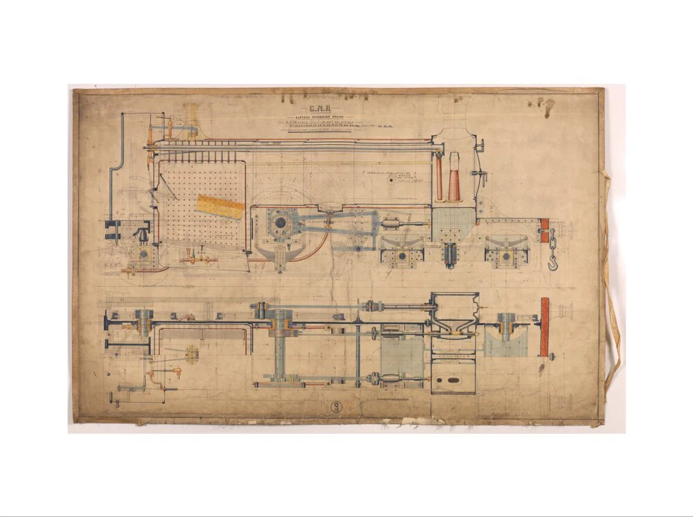 General arrangement of Stirling Single 4-2-2, 1874. - Image 55
