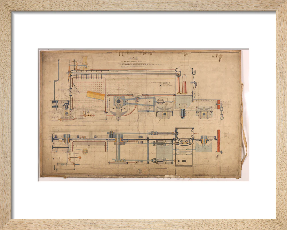 General arrangement of Stirling Single 4-2-2, 1874. - Image 6