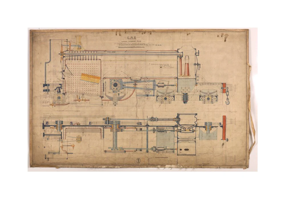 General arrangement of Stirling Single 4-2-2, 1874. - Image 61