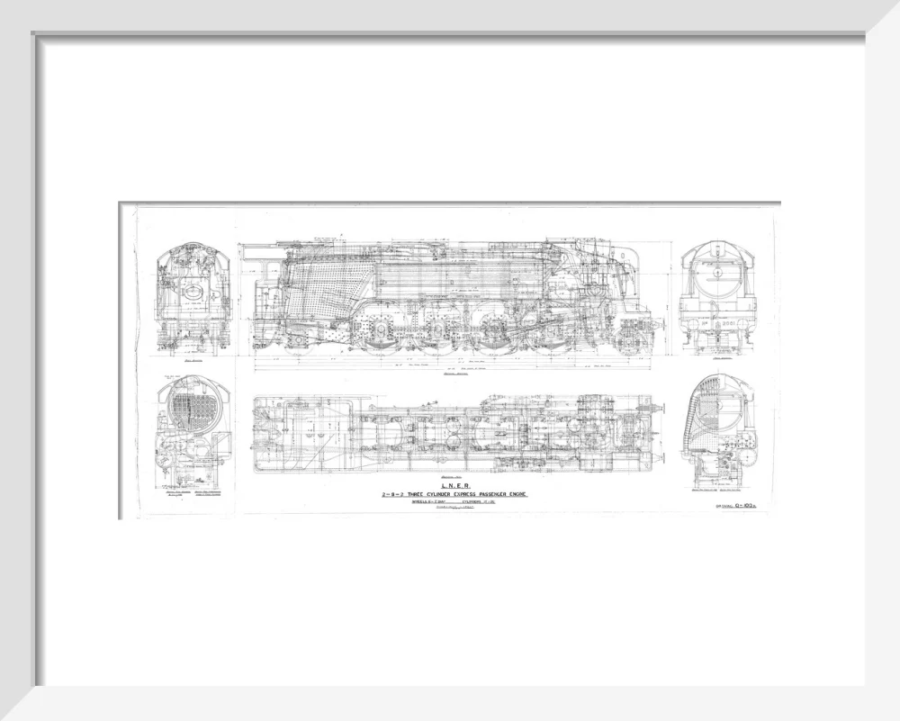 General arrangement drawing of LNER P2 class 2-8-2 locomotives, 1934. - Image 37