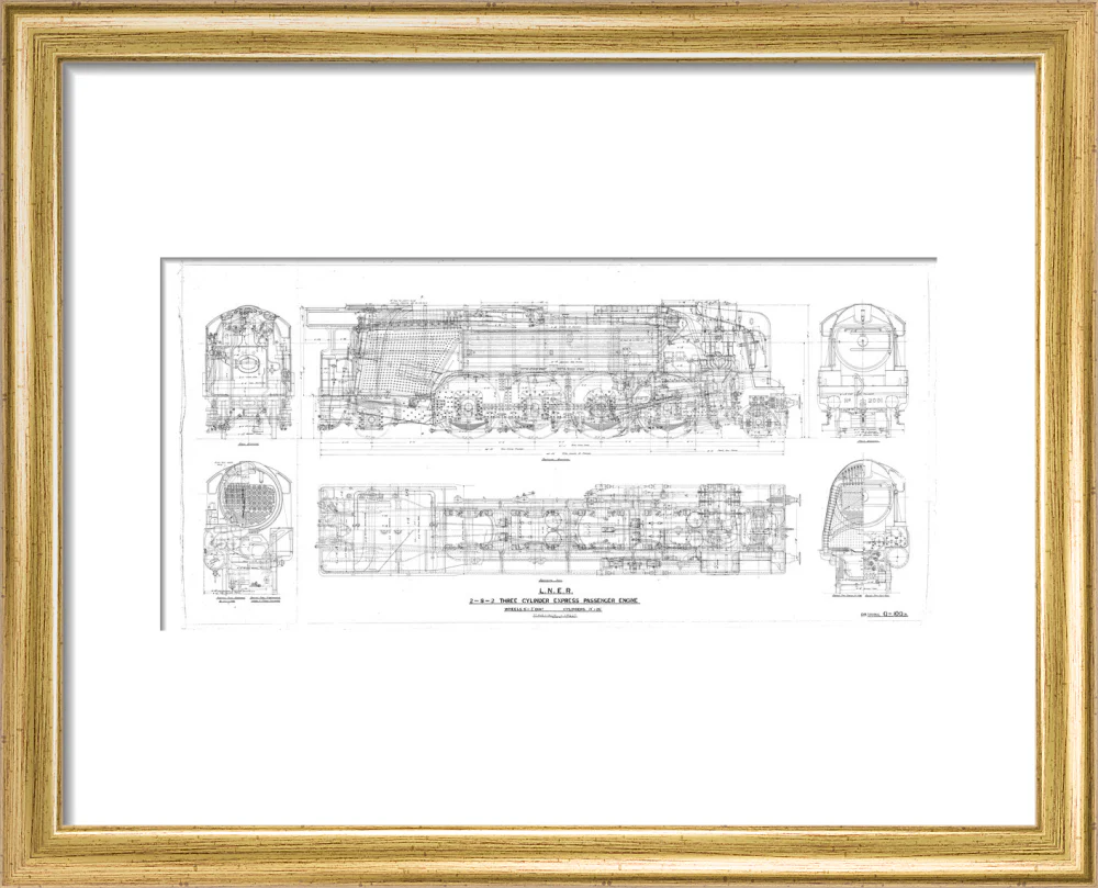 General arrangement drawing of LNER P2 class 2-8-2 locomotives, 1934. - Image 38