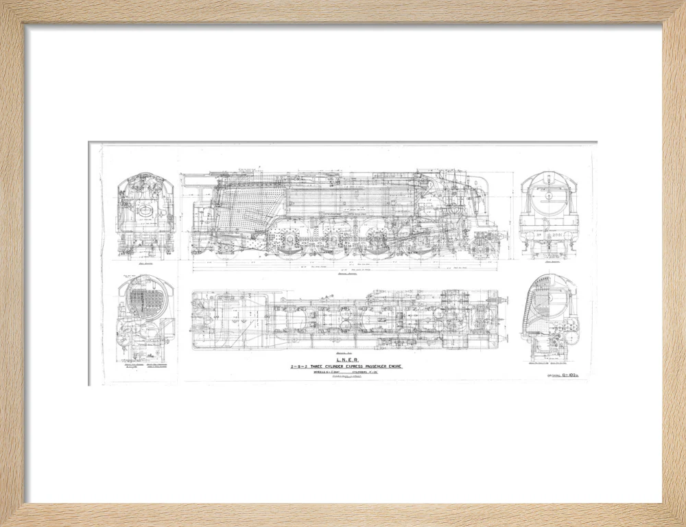General arrangement drawing of LNER P2 class 2-8-2 locomotives, 1934. - Image 44