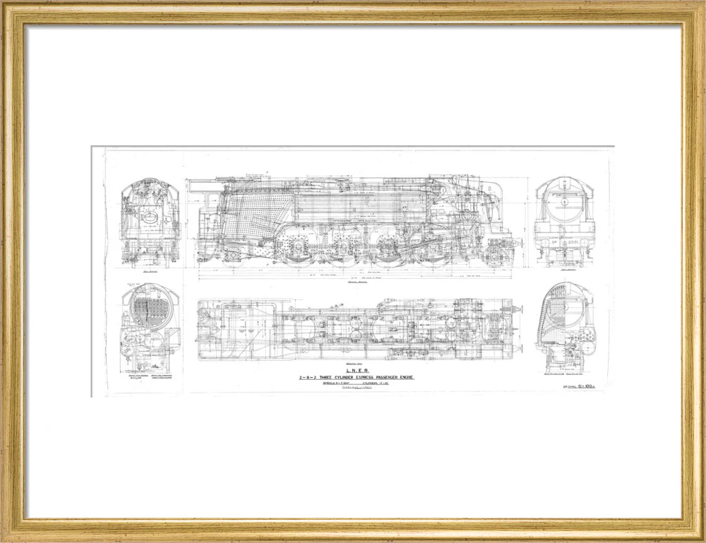 General arrangement drawing of LNER P2 class 2-8-2 locomotives, 1934. - Image 48