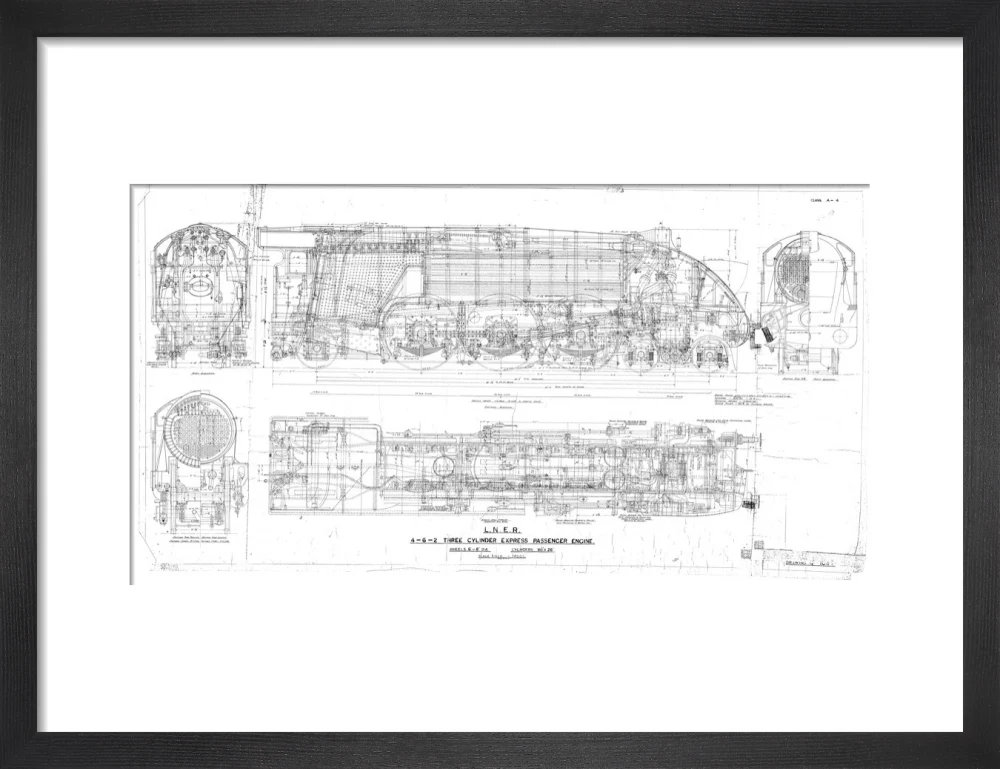 General arrangement drawing of LNER A4 class locomotives including 4468 Mallard, 1938. - Image 41