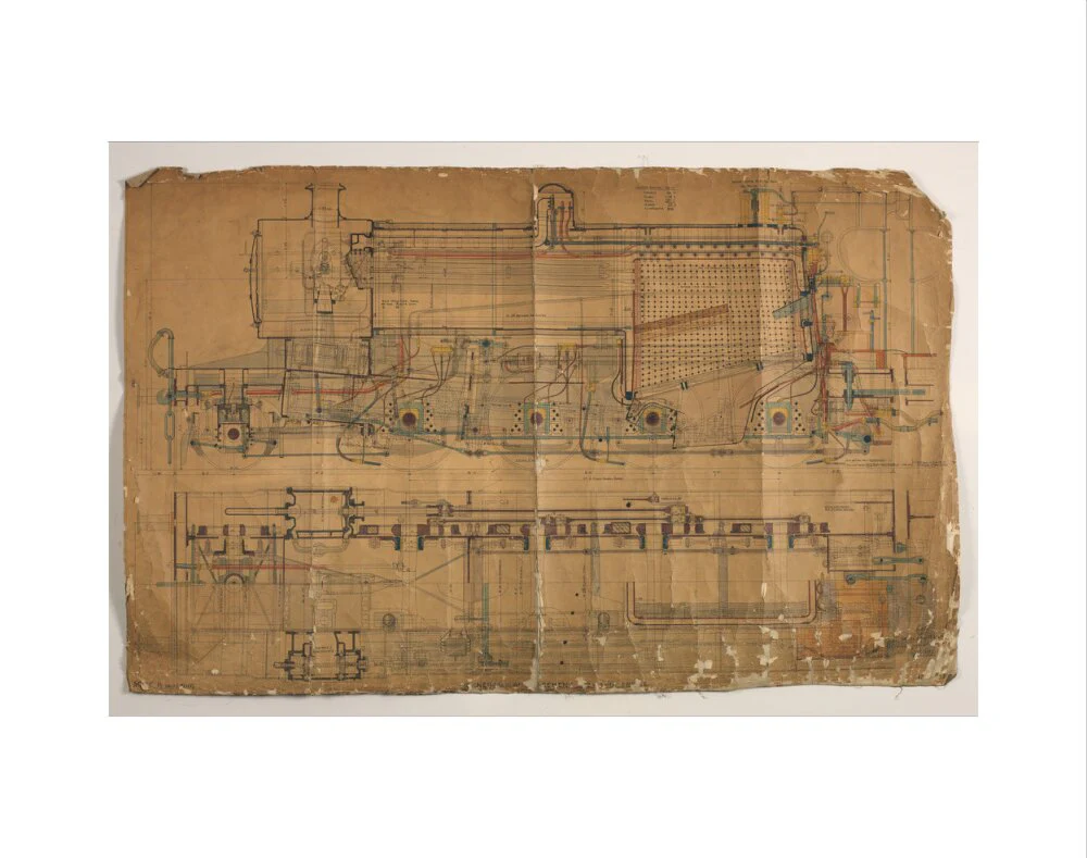 General arrangement of Somerset and Dorset Joint Railway 7F 2-8-0 locomotive, 1913. - Image 2