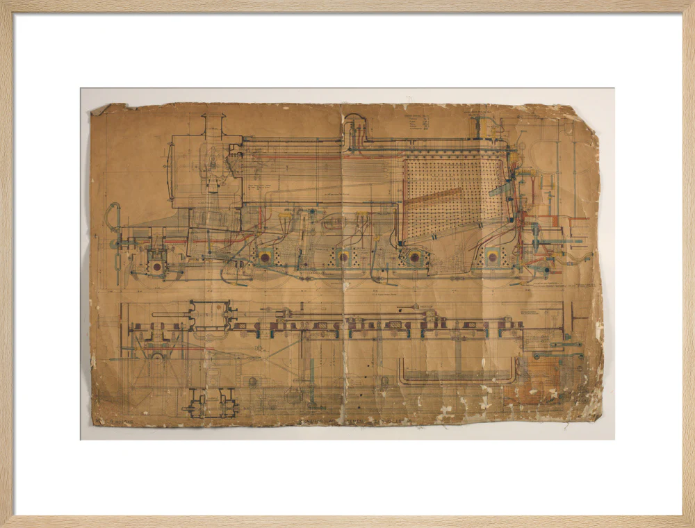 General arrangement of Somerset and Dorset Joint Railway 7F 2-8-0 locomotive, 1913. - Image 21