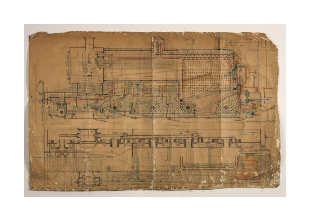 General arrangement of Somerset and Dorset Joint Railway 7F 2-8-0 locomotive, 1913. - Image 29