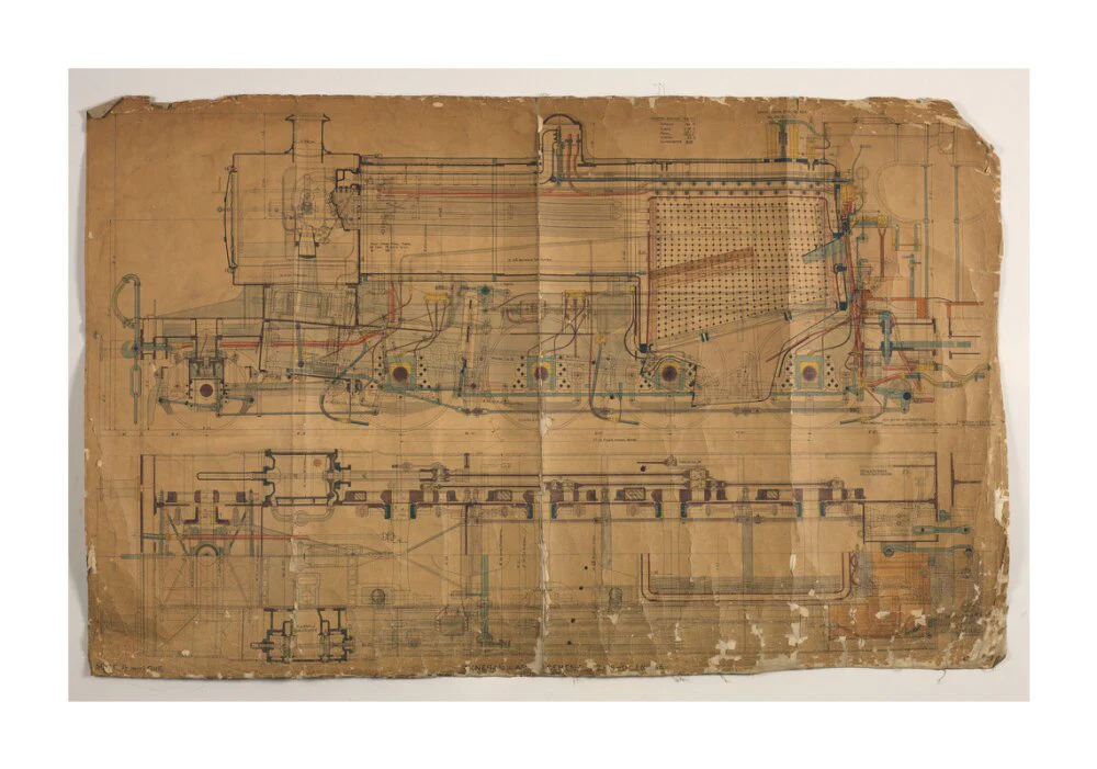 General arrangement of Somerset and Dorset Joint Railway 7F 2-8-0 locomotive, 1913. - Image 30