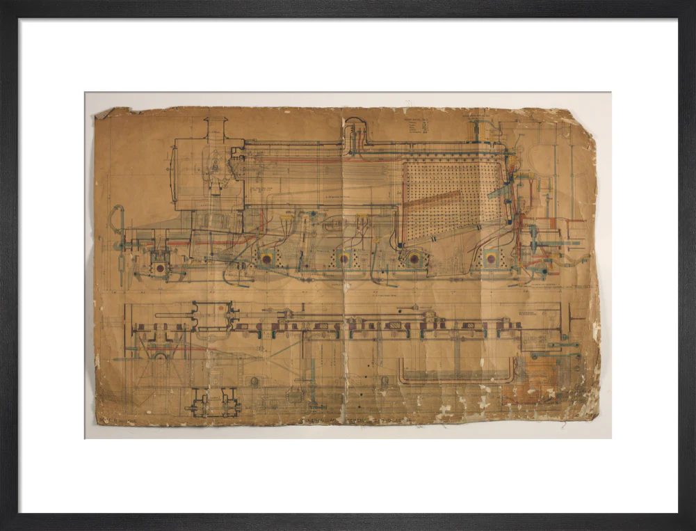 General arrangement of Somerset and Dorset Joint Railway 7F 2-8-0 locomotive, 1913. - Image 46