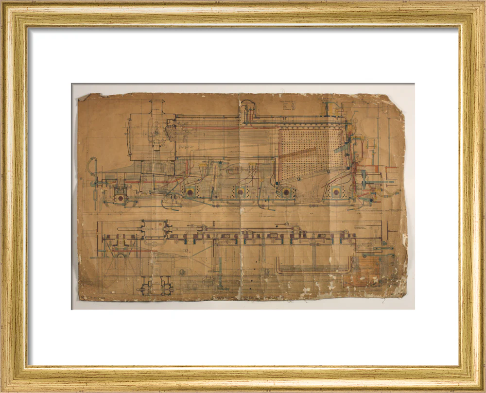 General arrangement of Somerset and Dorset Joint Railway 7F 2-8-0 locomotive, 1913. - Image 5