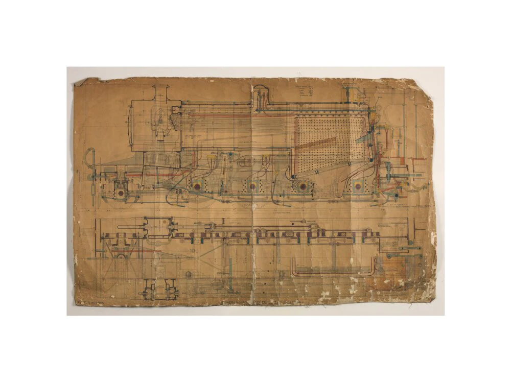 General arrangement of Somerset and Dorset Joint Railway 7F 2-8-0 locomotive, 1913. - Image 60