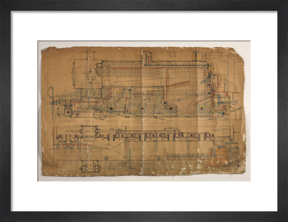 General arrangement of Somerset and Dorset Joint Railway 7F 2-8-0 locomotive, 1913. - Image 8
