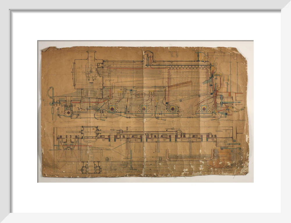 General arrangement of Somerset and Dorset Joint Railway 7F 2-8-0 locomotive, 1913. - Image 9