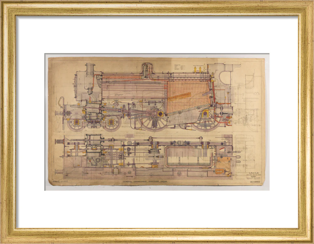 General arrangement of compound 4-4-0 locomotive, 1928. - Image 10