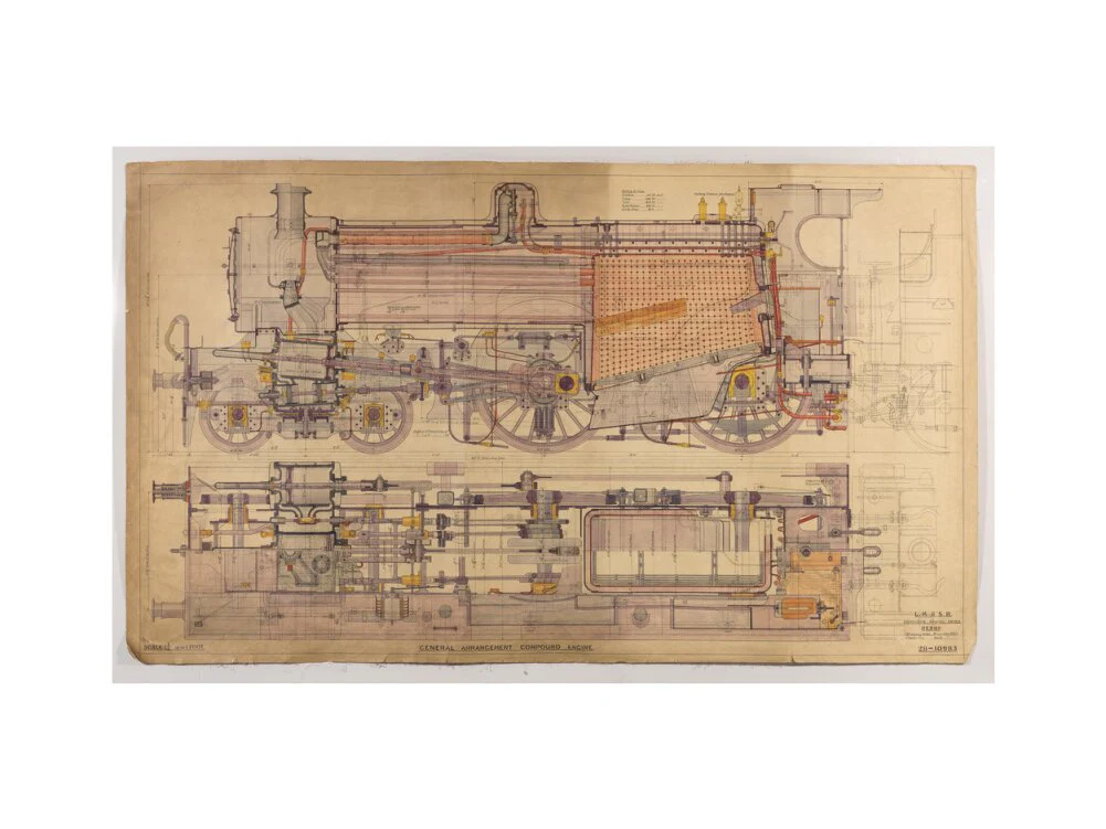 General arrangement of compound 4-4-0 locomotive, 1928. - Image 12