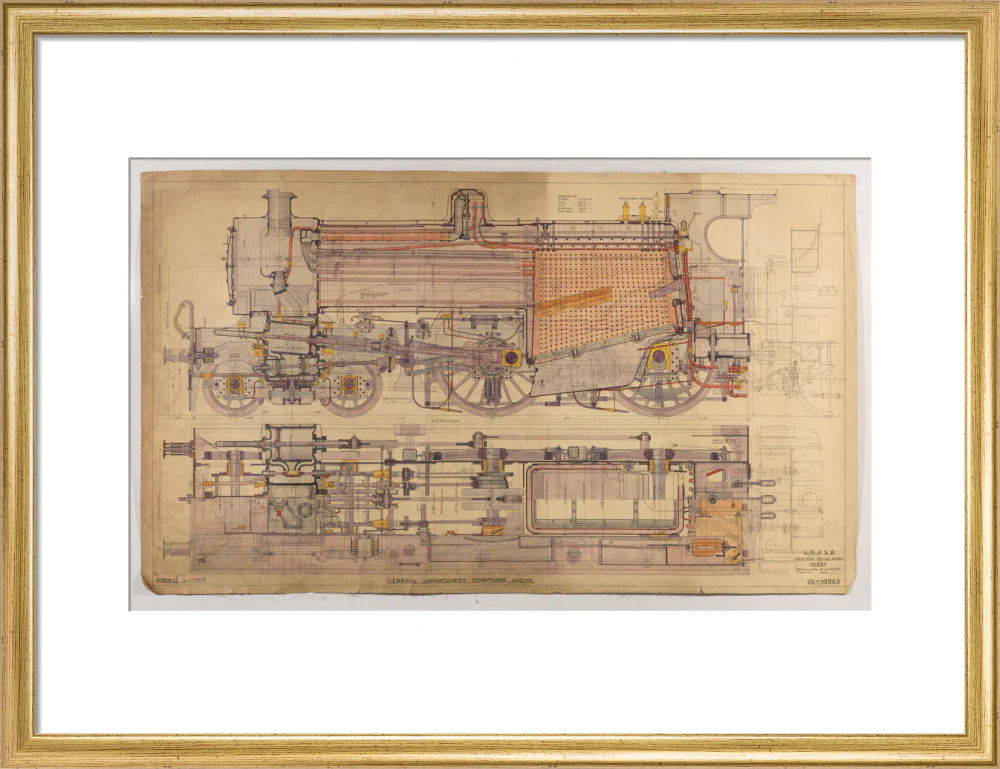 General arrangement of compound 4-4-0 locomotive, 1928. - Image 15