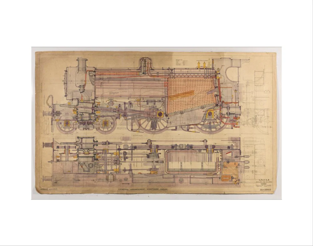 General arrangement of compound 4-4-0 locomotive, 1928. - Image 2