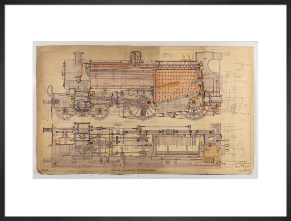General arrangement of compound 4-4-0 locomotive, 1928. - Image 23
