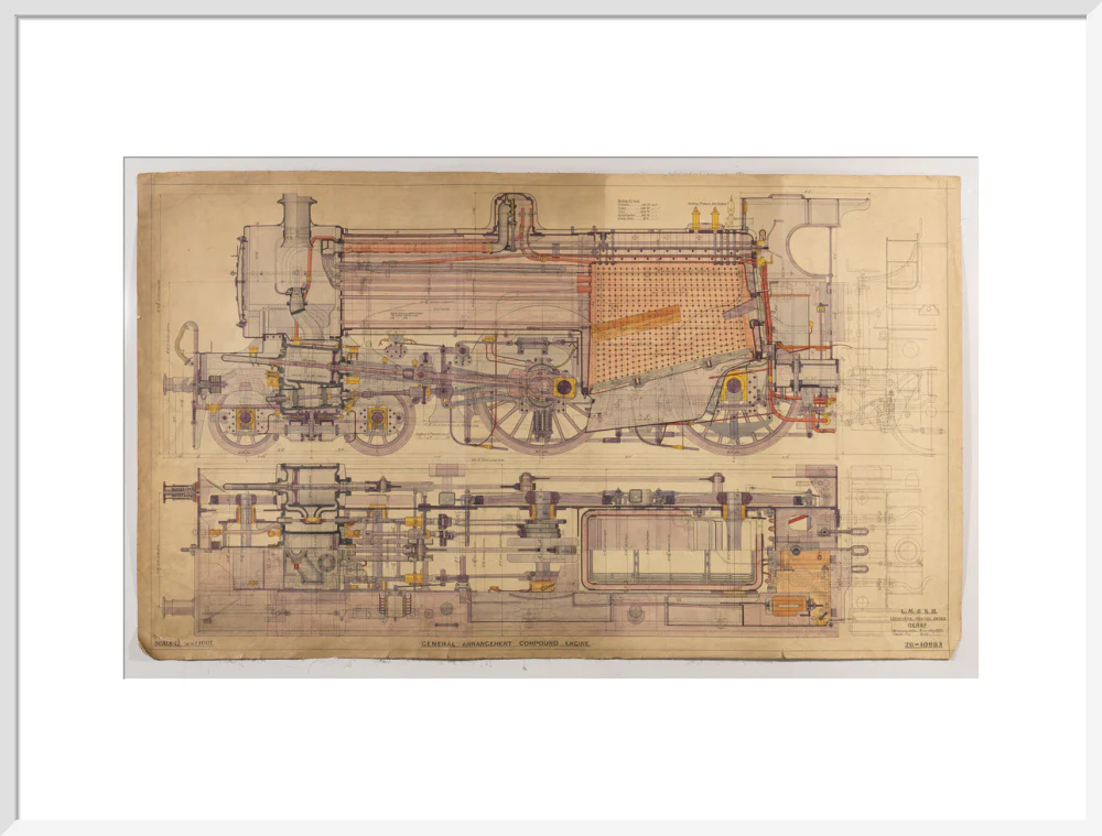 General arrangement of compound 4-4-0 locomotive, 1928. - Image 24