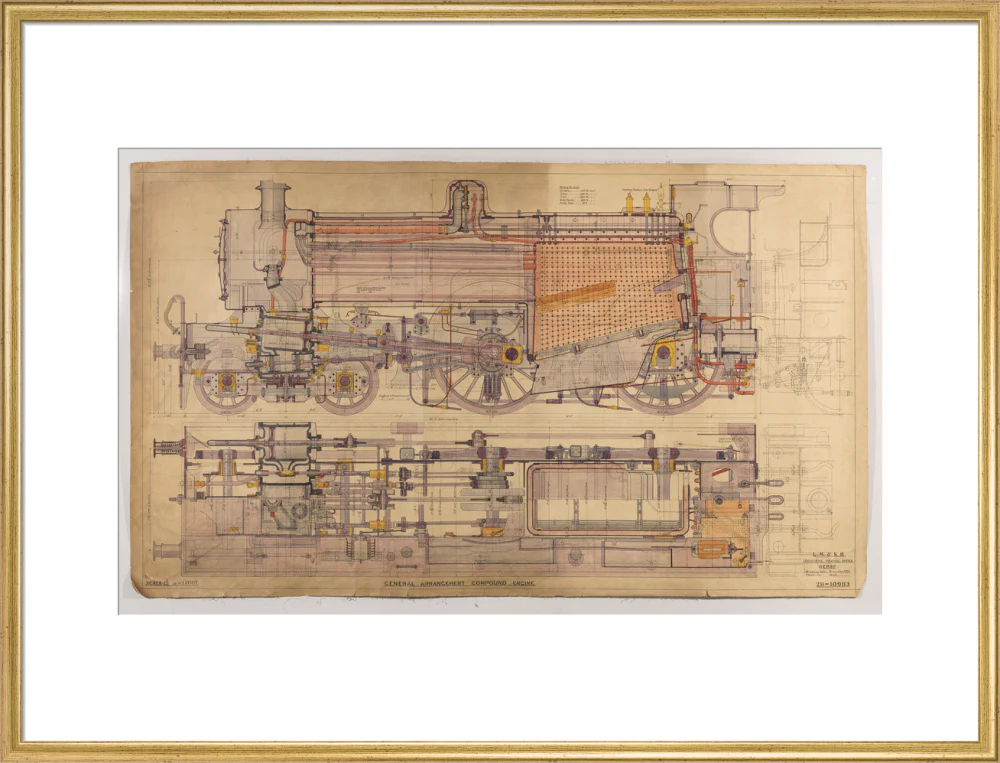 General arrangement of compound 4-4-0 locomotive, 1928. - Image 25