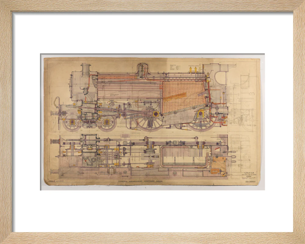 General arrangement of compound 4-4-0 locomotive, 1928. - Image 39