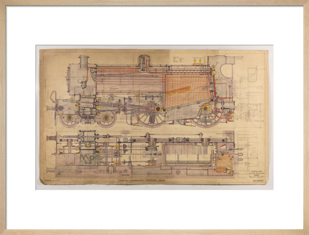 General arrangement of compound 4-4-0 locomotive, 1928. - Image 54