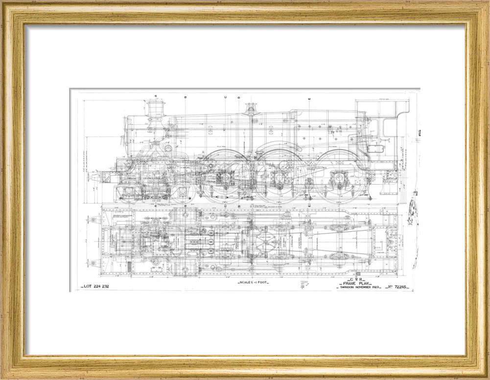 Frame plan of 4073 Castle class 4-6-0, Great Western Railway, 1923. - Image 10