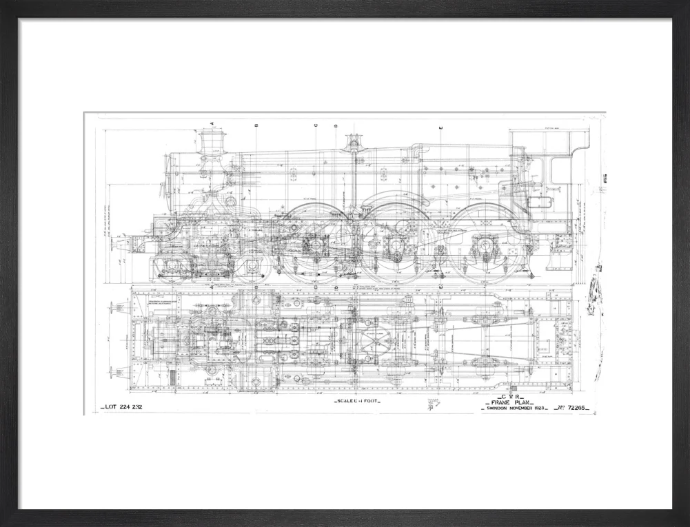 Frame plan of 4073 Castle class 4-6-0, Great Western Railway, 1923. - Image 13