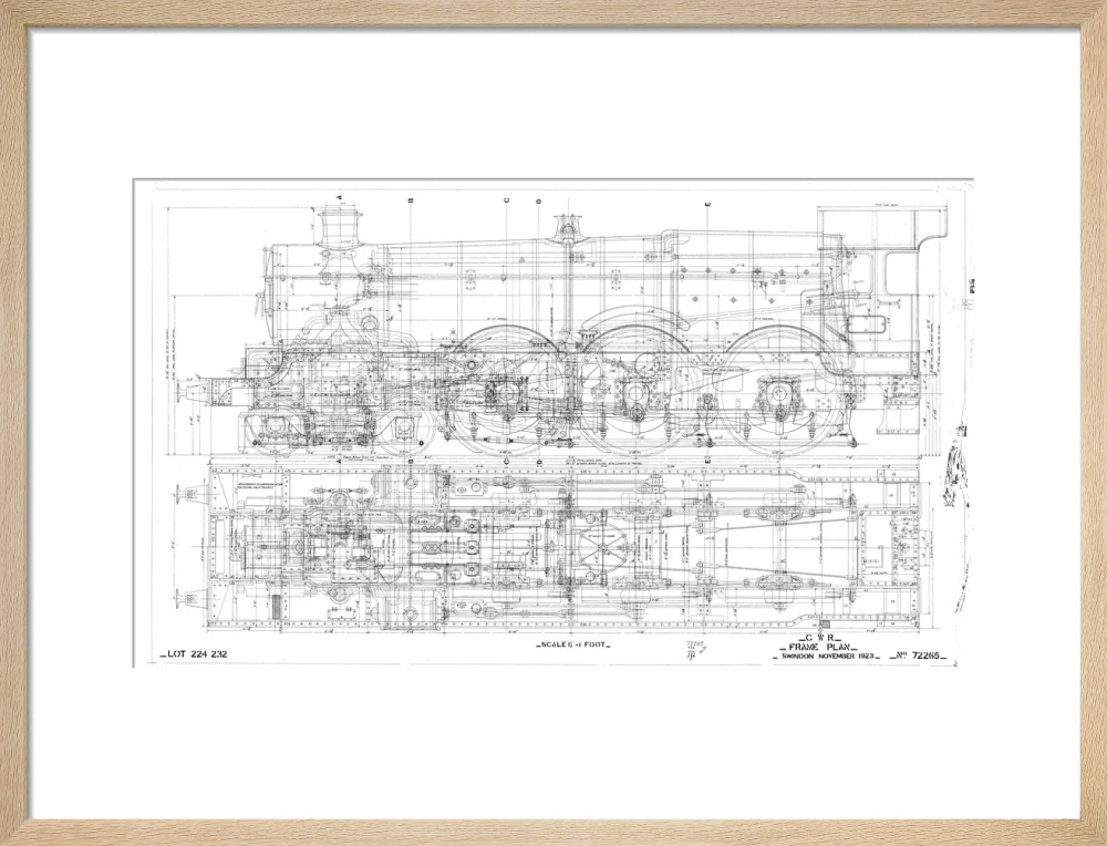Frame plan of 4073 Castle class 4-6-0, Great Western Railway, 1923. - Image 16