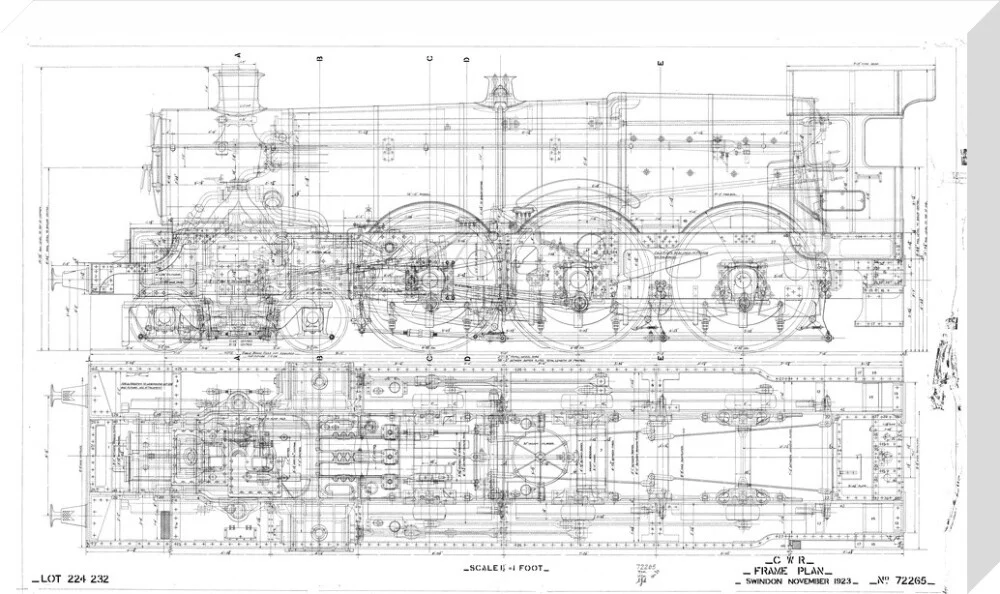 Frame plan of 4073 Castle class 4-6-0, Great Western Railway, 1923. - Image 33