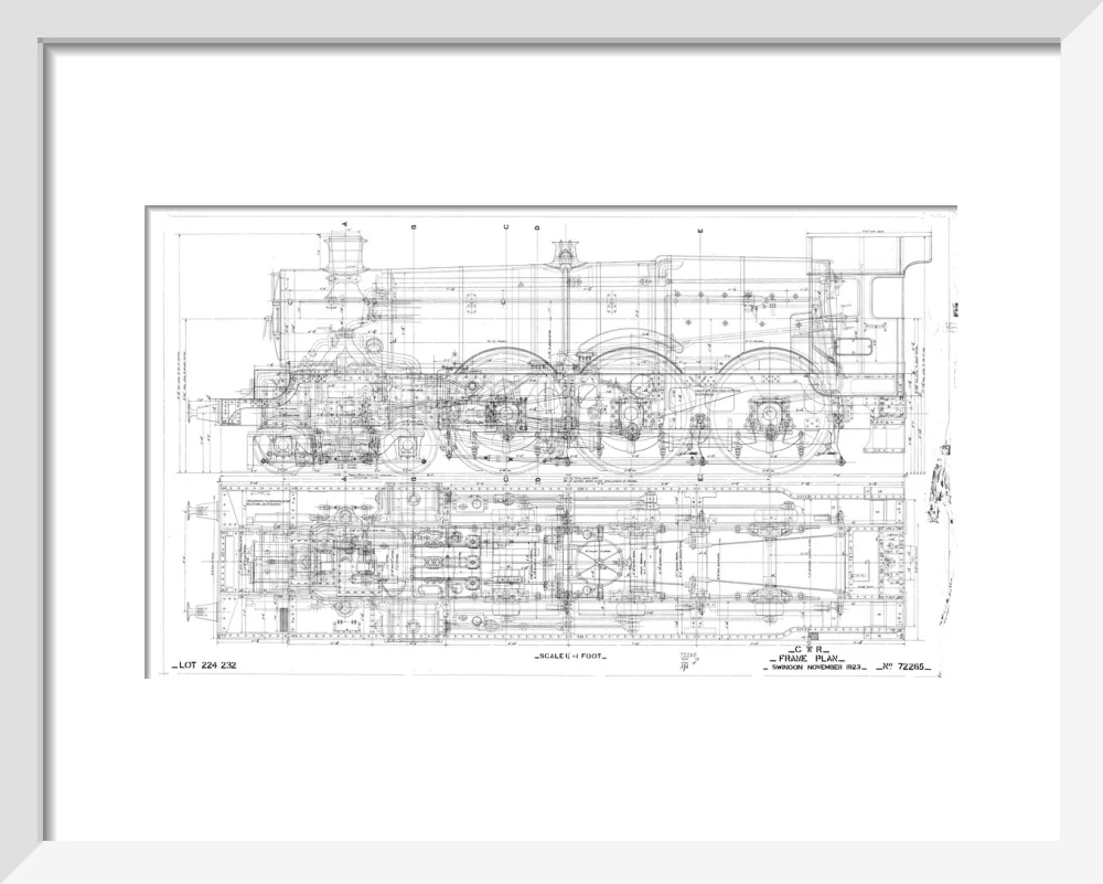 Frame plan of 4073 Castle class 4-6-0, Great Western Railway, 1923. - Image 37