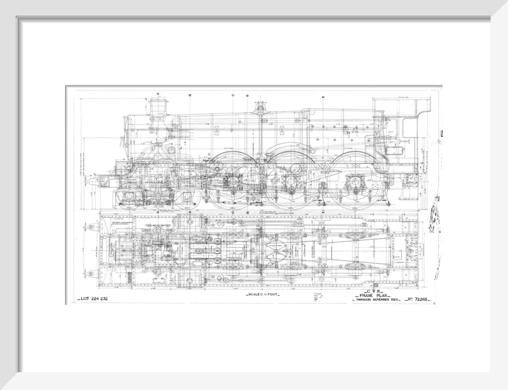 Frame plan of 4073 Castle class 4-6-0, Great Western Railway, 1923. - Image 42