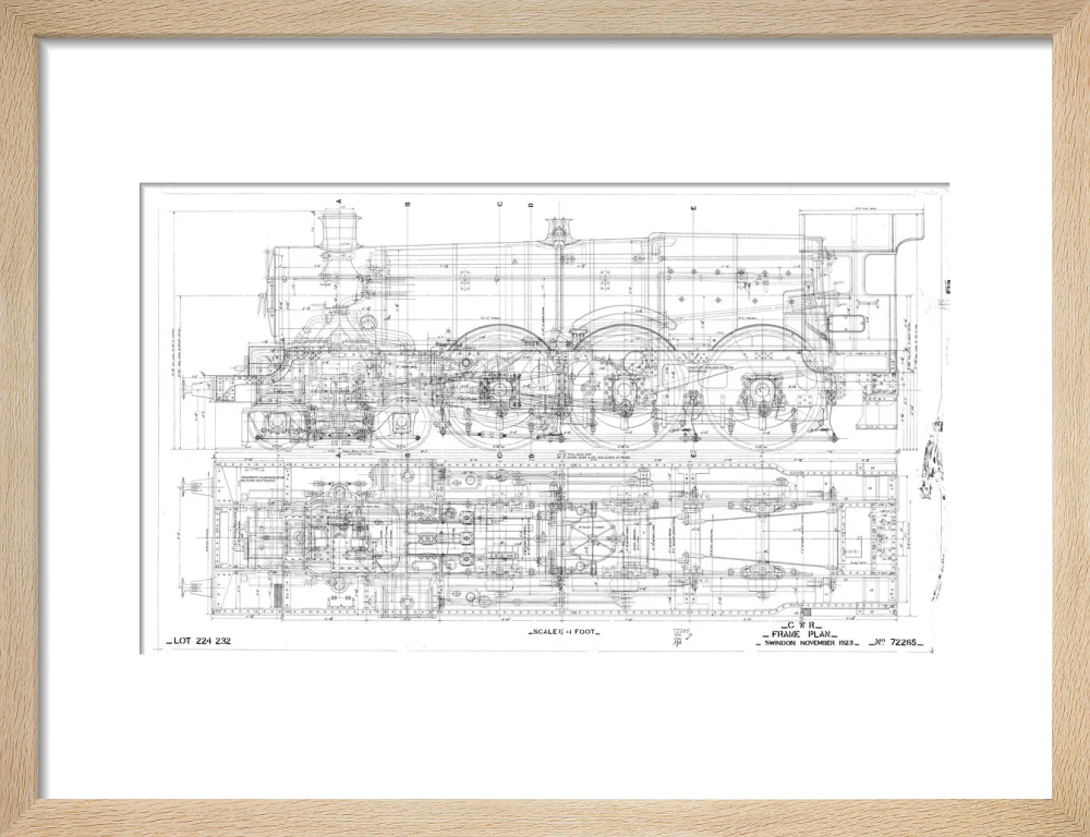 Frame plan of 4073 Castle class 4-6-0, Great Western Railway, 1923. - Image 44