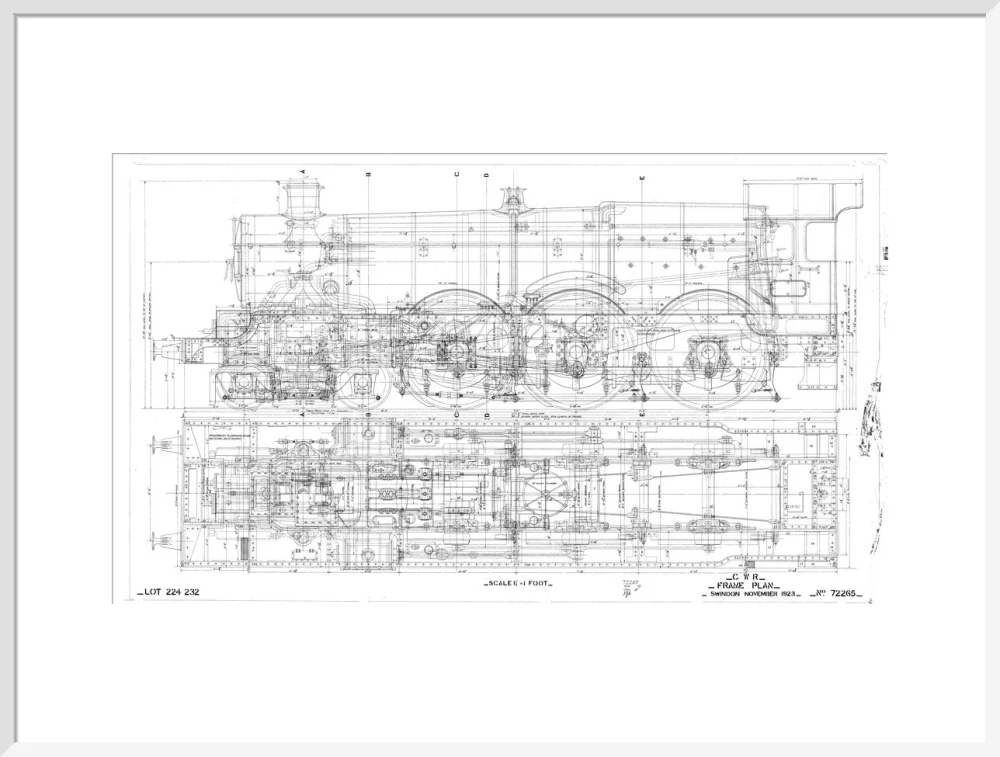 Frame plan of 4073 Castle class 4-6-0, Great Western Railway, 1923. - Image 57
