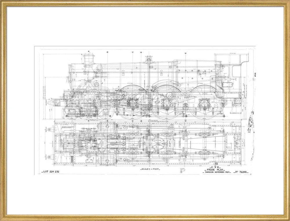 Frame plan of 4073 Castle class 4-6-0, Great Western Railway, 1923. - Image 58
