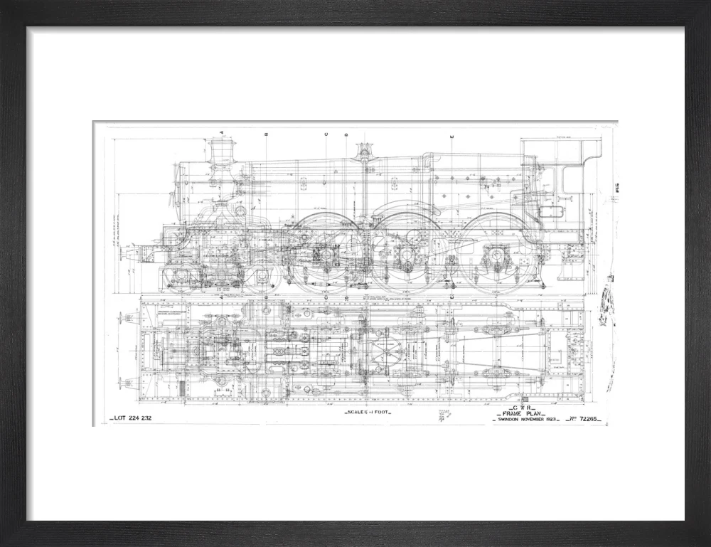 Frame plan of 4073 Castle class 4-6-0, Great Western Railway, 1923. - Image 8