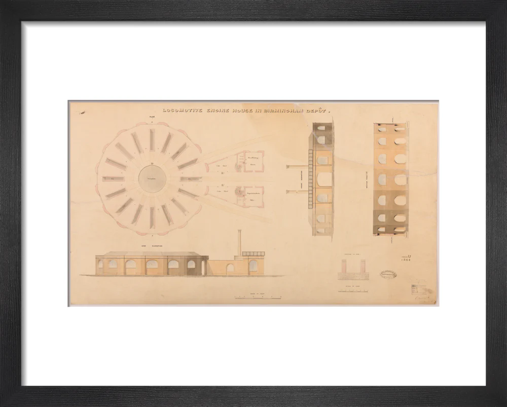 Locomotive engine house at Birmingham Curzon Street station, 1837. - Image 36
