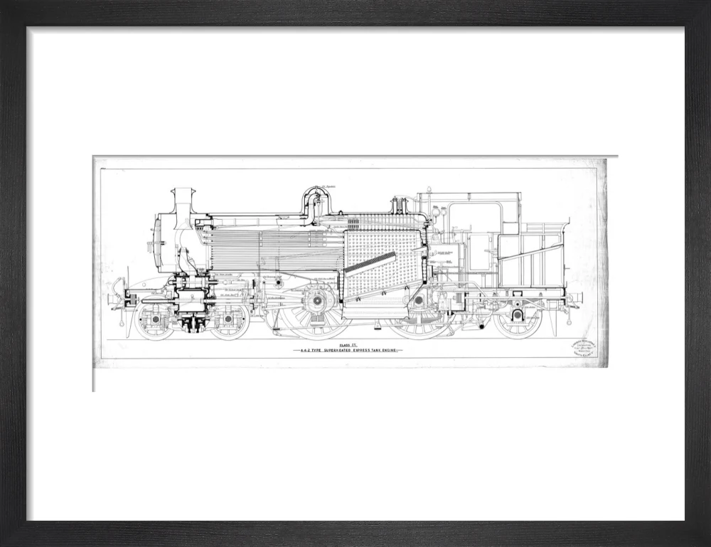 Class I3 4-4-2T superheated express tank engine, side elevation annotated with oiling points. - Image 41