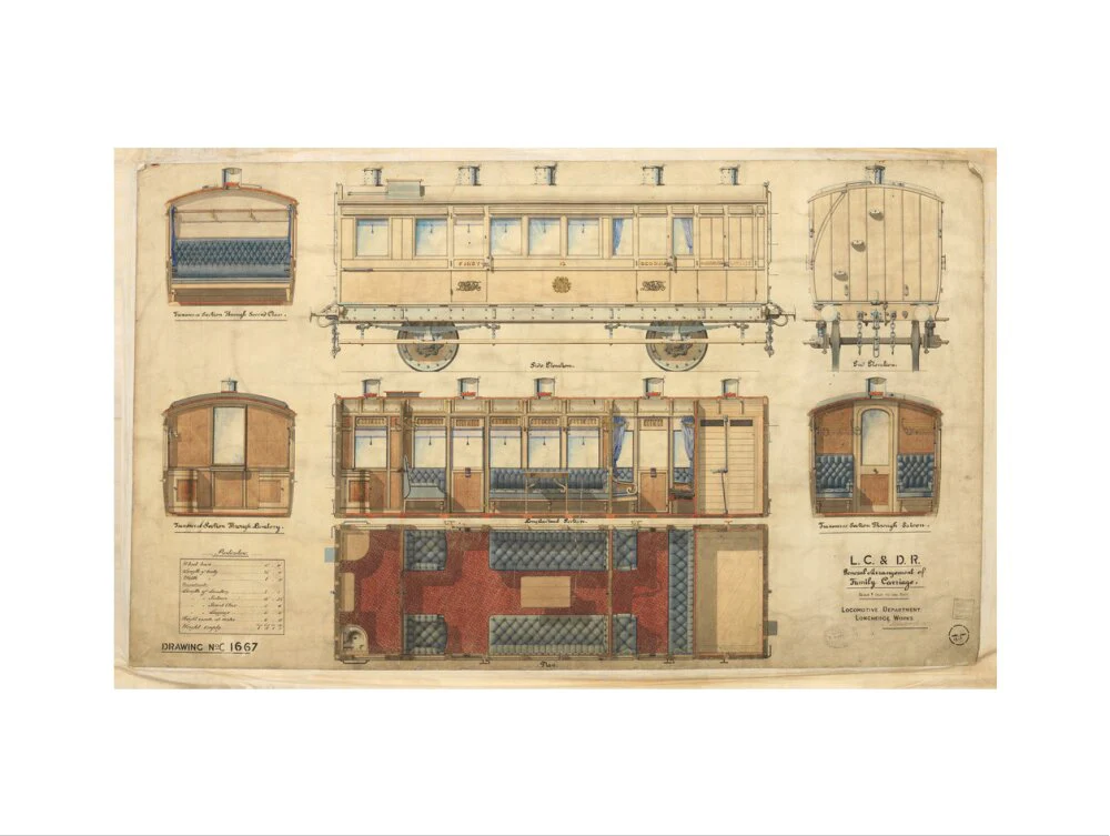 General arrangement of family carriage, London, Chatham and Dover Railway, 1881. - Image 17